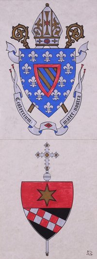 Wappen des Zisterzienserordens und des Klosters Bochum-Stiepel