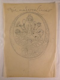 Entwurf für den Umschlag der Zeitschrift "La femme moderne", 1918