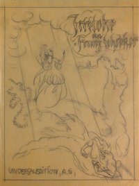 Entwurf zum illustrierten Notenumschlag der Oper "Irrelohe" von Franz Schreker, 1923