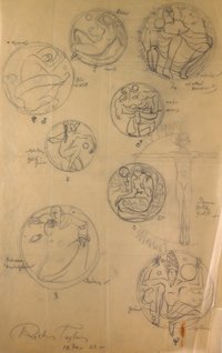 Studien für den Gobelin "Planetarium" (1923)